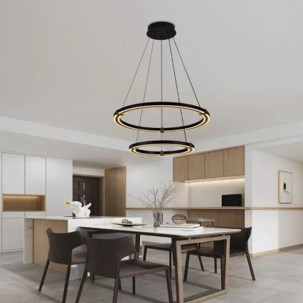 Candelabro suspenso LED com regulação LED/130W/230V 3000-6500K + controlo remoto