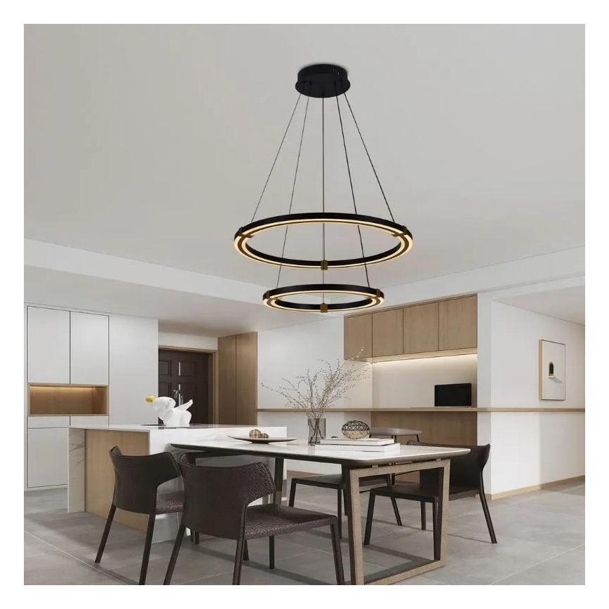 Candelabro suspenso LED com regulação LED/130W/230V 3000-6500K + controlo remoto