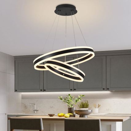 Candelabro suspenso LED com regulação LED/135W/230V 3000-6500K + controlo remoto