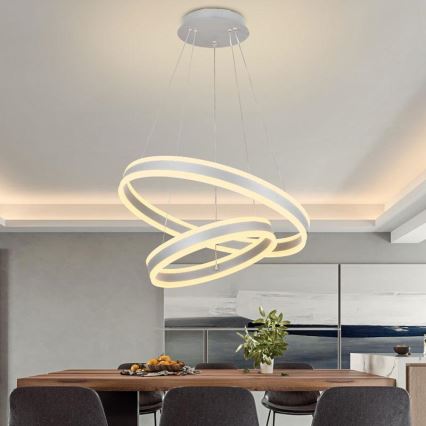 Candelabro suspenso LED com regulação LED/135W/230V 3000-6500K + controlo remoto