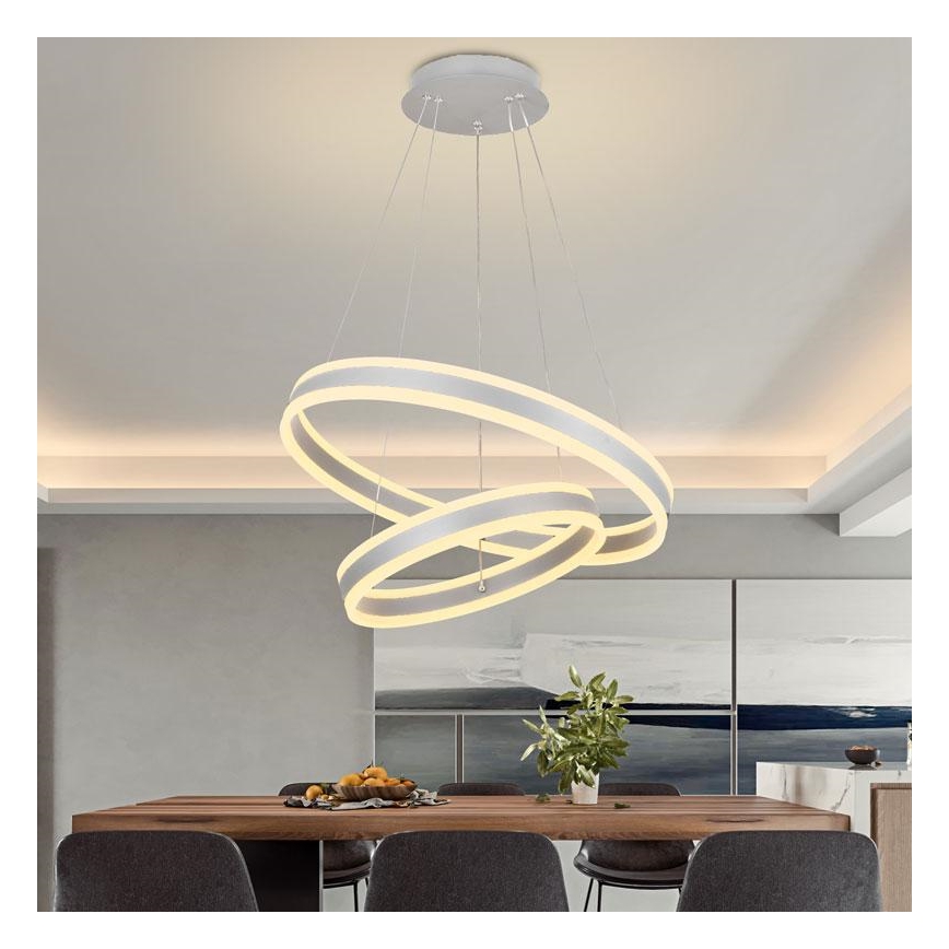 Candelabro suspenso LED com regulação LED/135W/230V 3000-6500K + controlo remoto
