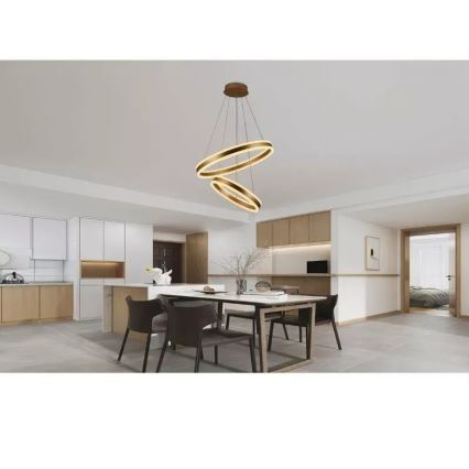 Candelabro suspenso LED com regulação LED/135W/230V 3000-6500K + controlo remoto