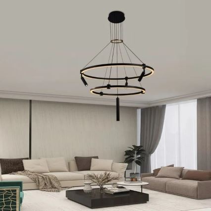 Candelabro suspenso LED com regulação LED/140W/230V 3000-6500K + controlo remoto