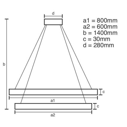 Candelabro suspenso de cristal LED com regulação LED/160W/230V 3000-6500K prateado + controlo remoto