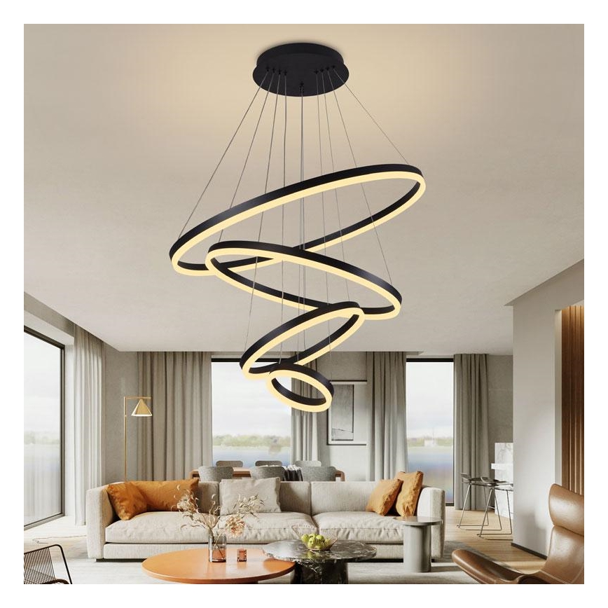 Candelabro suspenso LED com regulação LED/165W/230V 3000-6500K + controlo remoto