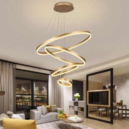 Candelabro suspenso LED com regulação LED/165W/230V 3000-6500K + controlo remoto