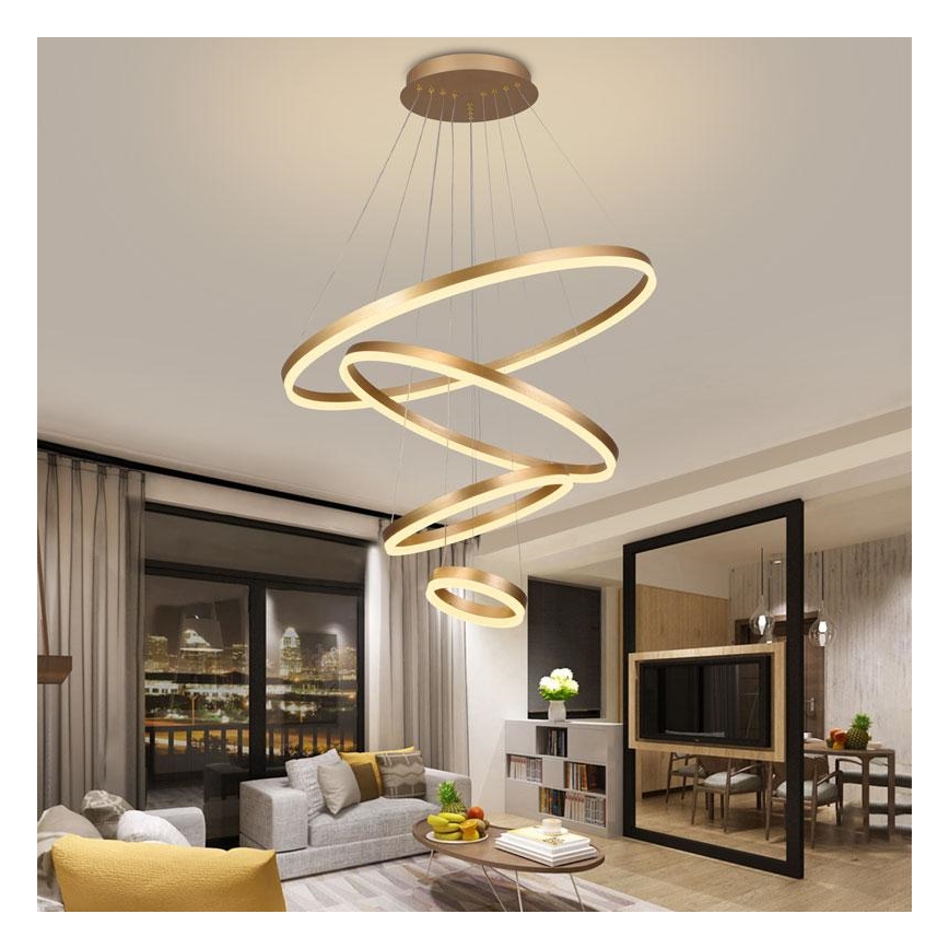 Candelabro suspenso LED com regulação LED/165W/230V 3000-6500K + controlo remoto