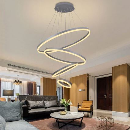 Candelabro suspenso LED com regulação LED/165W/230V 3000-6500K + controlo remoto