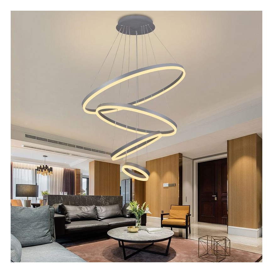 Candelabro suspenso LED com regulação LED/165W/230V 3000-6500K + controlo remoto