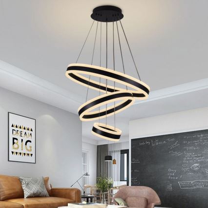 Candelabro suspenso LED com regulação LED/165W/230V 3000-6500K + controlo remoto