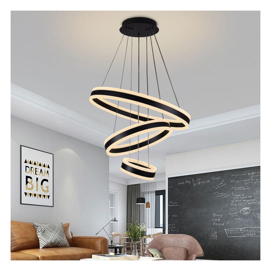 Candelabro suspenso LED com regulação LED/165W/230V 3000-6500K + controlo remoto