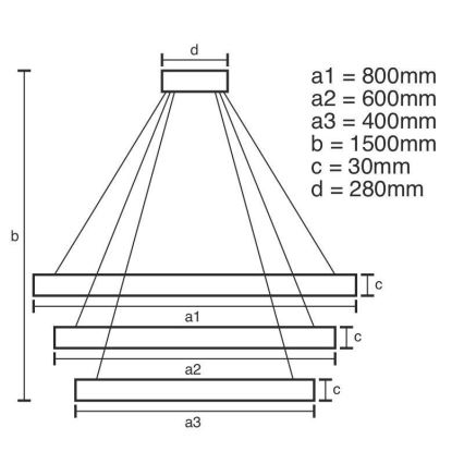 Candelabro suspenso de cristal LED com regulação LED/210W/230V 3000-6500K prateado + controlo remoto