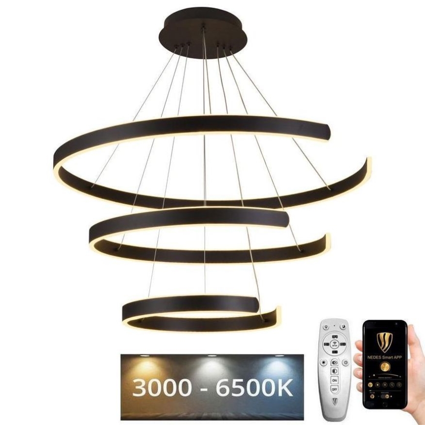 Candelabro suspenso LED com regulação LED/220W/230V 3000-6500K + controlo remoto