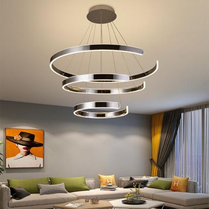Candelabro suspenso LED com regulação LED/220W/230V 3000-6500K + controlo remoto