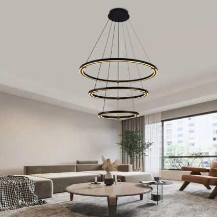 Candelabro suspenso LED com regulação LED/235W/230V 3000-6500K + controlo remoto