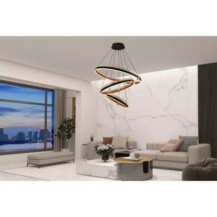 Candelabro suspenso LED com regulação LED/240W/230V 3000-6500K + controlo remoto