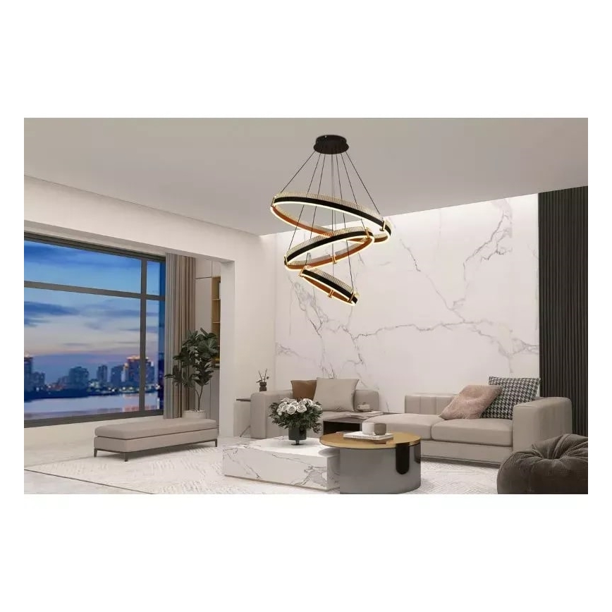 Candelabro suspenso LED com regulação LED/240W/230V 3000-6500K + controlo remoto