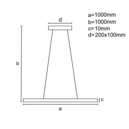 Candelabro suspenso LED com regulação LED/40W/230V 3000-6500K branco + controlo remoto