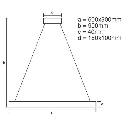 Candelabro suspenso LED com regulação LED/40W/230V 3000-6500K + controlo remoto