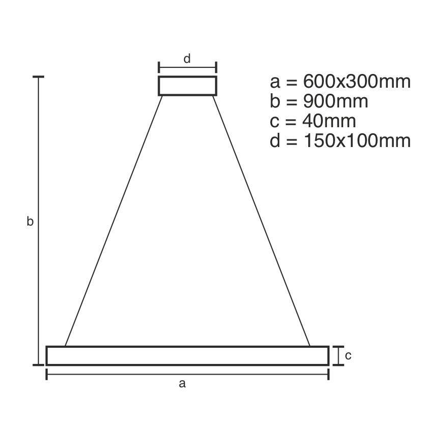 Candelabro suspenso LED com regulação LED/40W/230V 3000-6500K + controlo remoto