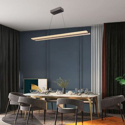 Candelabro suspenso LED com regulação LED/40W/230V 3000-6500K cromado + controlo remoto