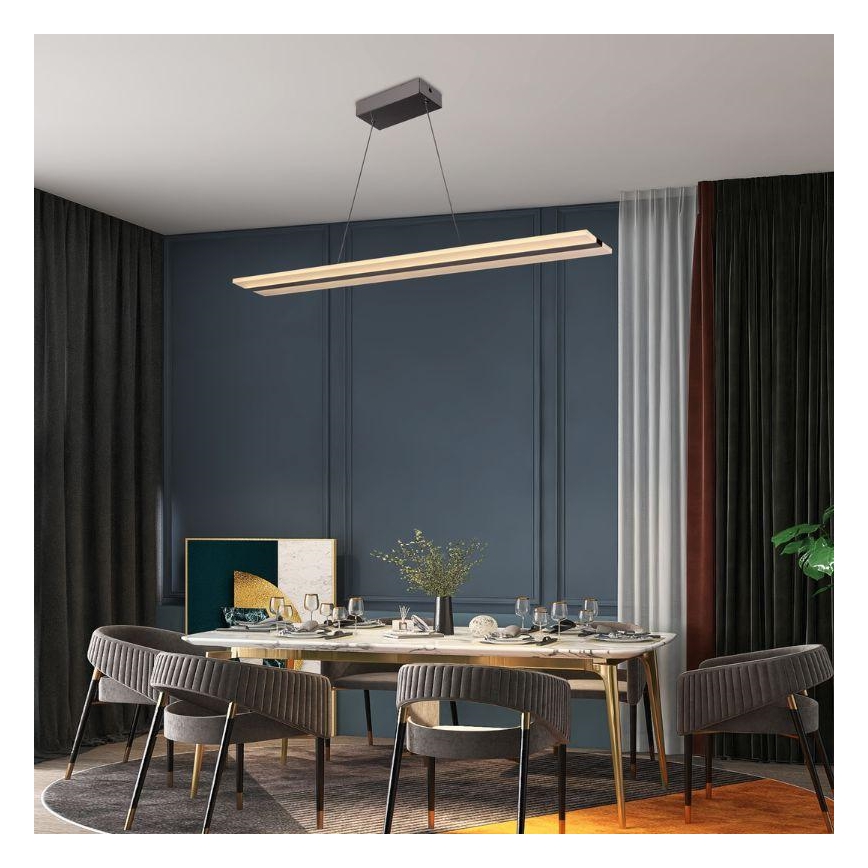 Candelabro suspenso LED com regulação LED/40W/230V 3000-6500K cromado + controlo remoto