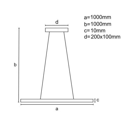 Candelabro suspenso LED com regulação LED/40W/230V 3000-6500K cromado + controlo remoto