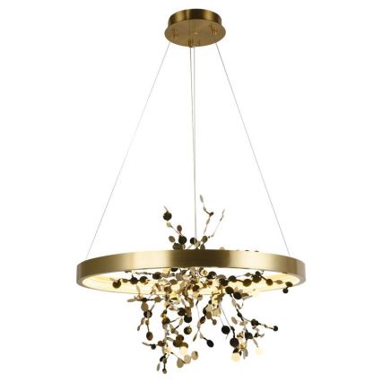 Candelabro suspenso LED com regulação LED/40W/230V 3000-6500K dourada + controlo remoto