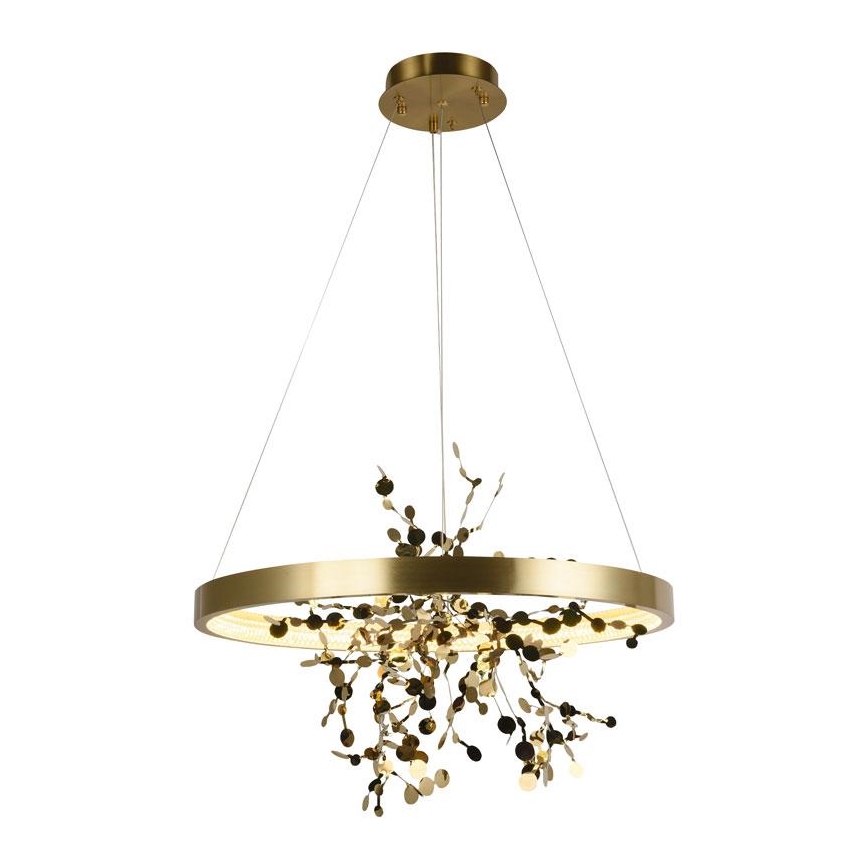 Candelabro suspenso LED com regulação LED/40W/230V 3000-6500K dourada + controlo remoto