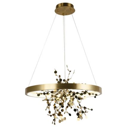 Candelabro suspenso LED com regulação LED/40W/230V 3000-6500K dourada + controlo remoto