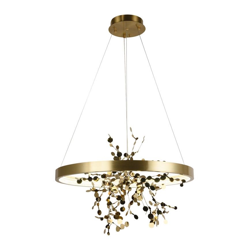 Candelabro suspenso LED com regulação LED/40W/230V 3000-6500K dourada + controlo remoto