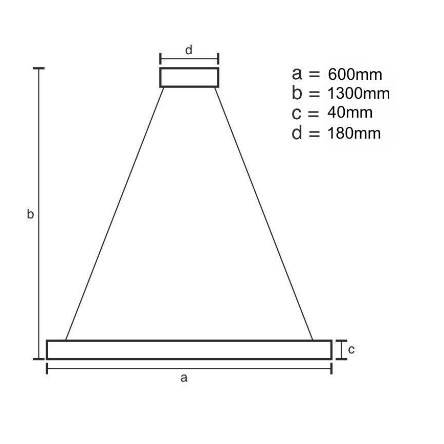 Candelabro suspenso LED com regulação LED/40W/230V 3000-6500K dourada + controlo remoto