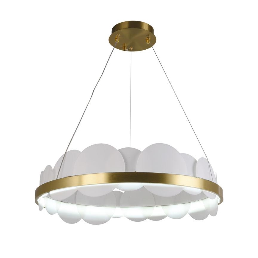 Candelabro suspenso LED com regulação LED/40W/230V 3000-6500K dourada + controlo remoto