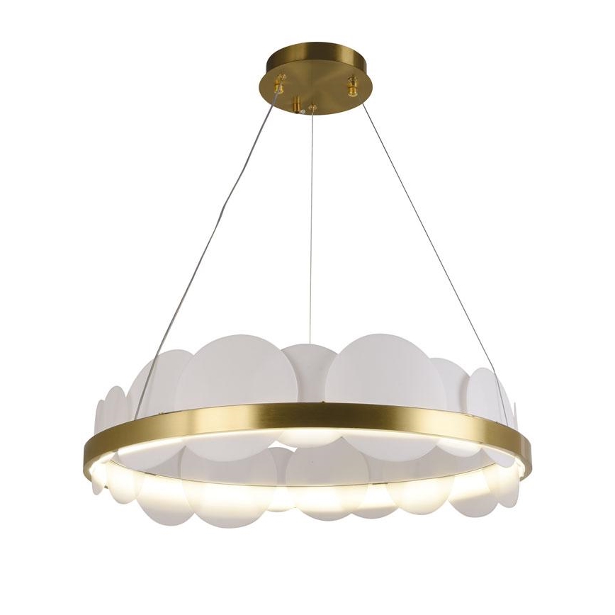 Candelabro suspenso LED com regulação LED/40W/230V 3000-6500K dourada + controlo remoto