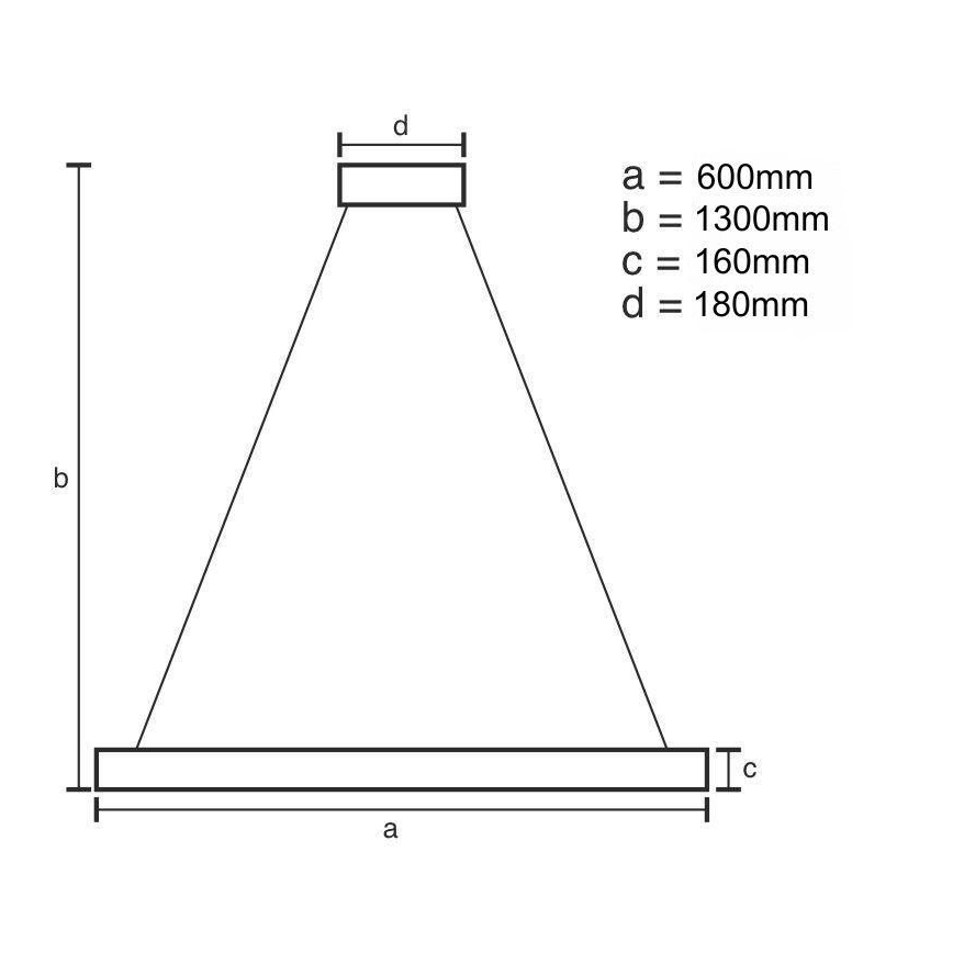 Candelabro suspenso LED com regulação LED/40W/230V 3000-6500K dourada + controlo remoto