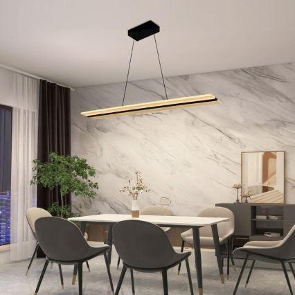 Candelabro suspenso LED com regulação LED/40W/230V 3000-6500K preto + controlo remoto