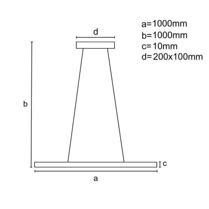 Candelabro suspenso LED com regulação LED/40W/230V 3000-6500K preto + controlo remoto