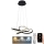 Candelabro suspenso LED com regulação LED/40W/230V 3000-6500K preto + controlo remoto