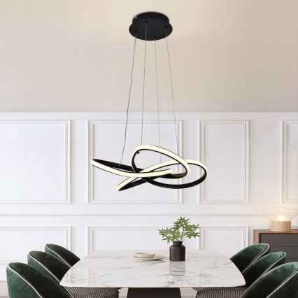 Candelabro suspenso LED com regulação LED/40W/230V 3000-6500K preto + controlo remoto