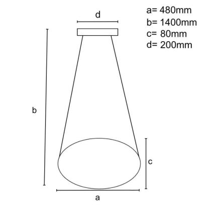 Candelabro suspenso LED com regulação LED/40W/230V 3000-6500K preto + controlo remoto