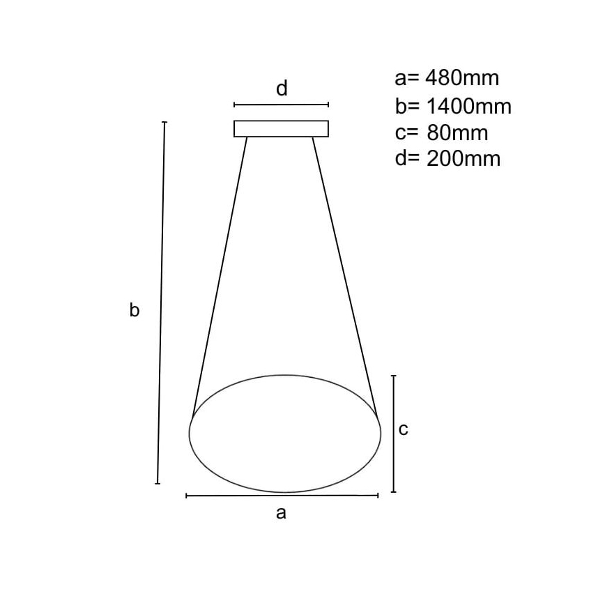 Candelabro suspenso LED com regulação LED/40W/230V 3000-6500K preto + controlo remoto