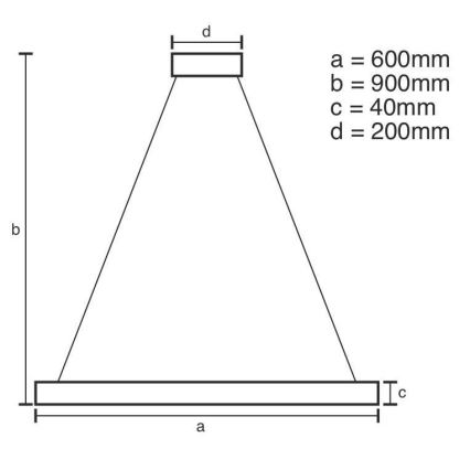 Candelabro suspenso LED com regulação LED/42W/230V 3000-6500K + controlo remoto