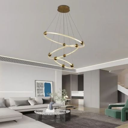 Candelabro suspenso LED com regulação LED/45W/230V 3000-6500K + controlo remoto