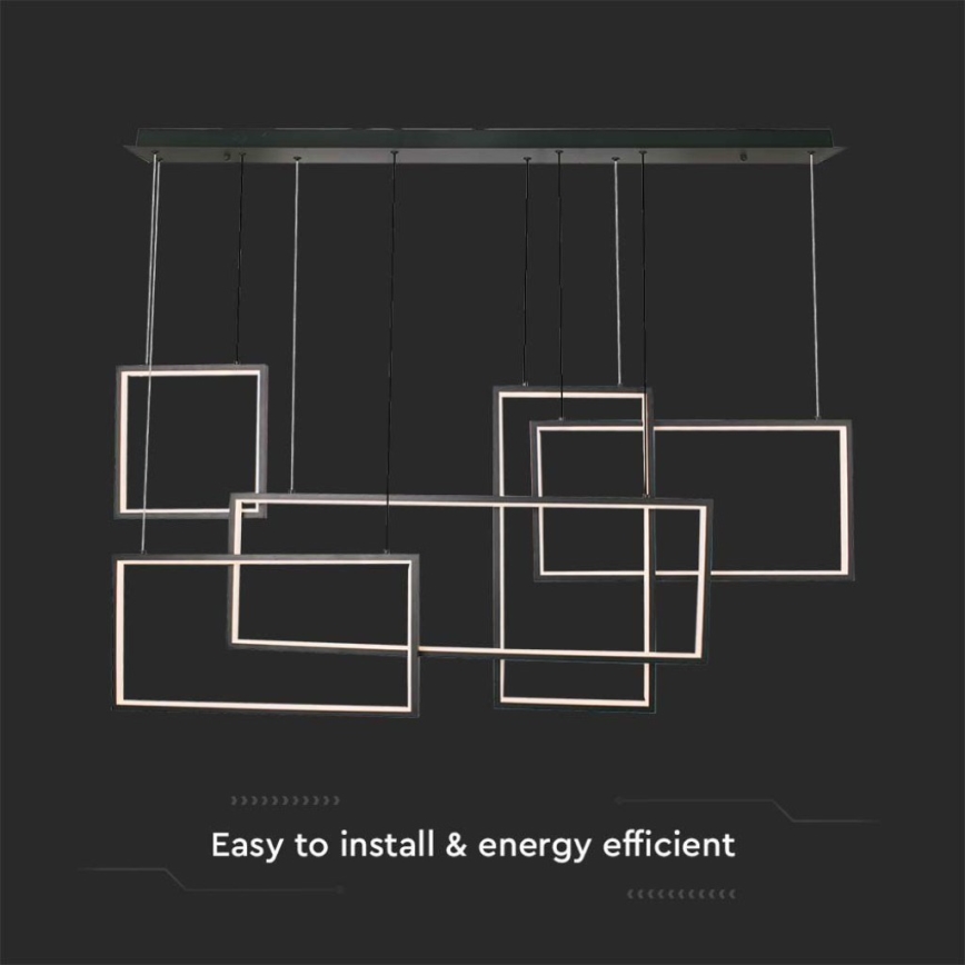 Candelabro suspenso LED com regulação LED/45W/230V 3000K preto
