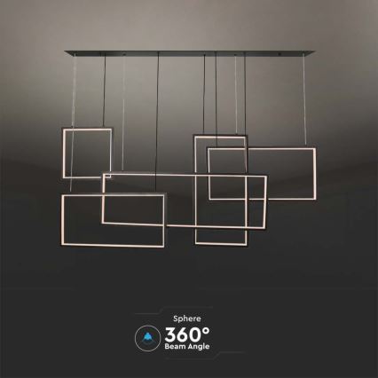 Candelabro suspenso LED com regulação LED/45W/230V 3000K preto