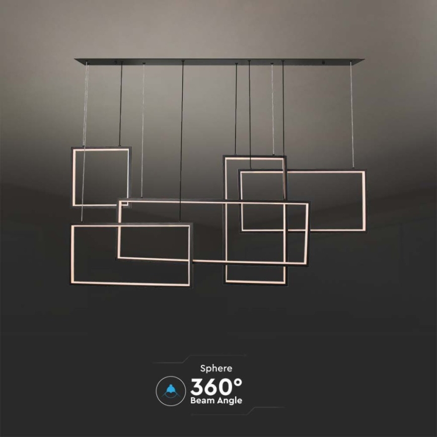 Candelabro suspenso LED com regulação LED/45W/230V 3000K preto