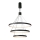 Candelabro suspenso LED com regulação LED/46W/230V 3000K preto