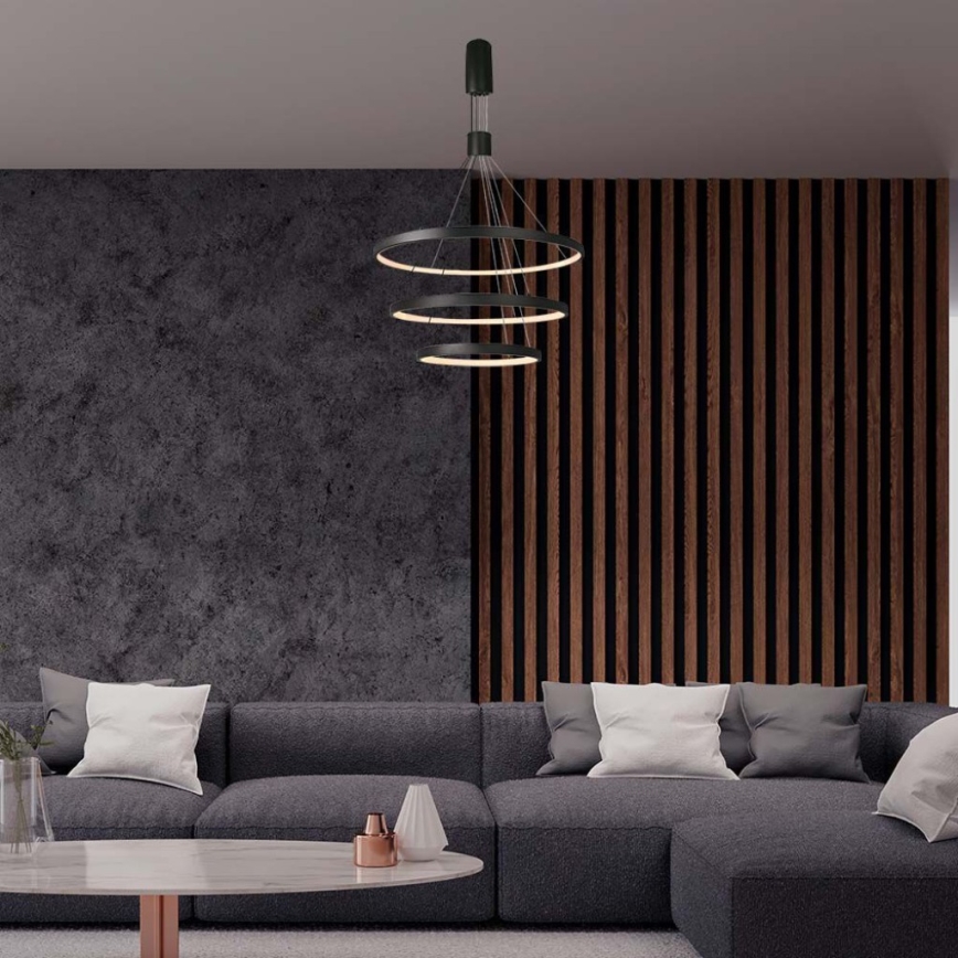 Candelabro suspenso LED com regulação LED/46W/230V 3000K preto
