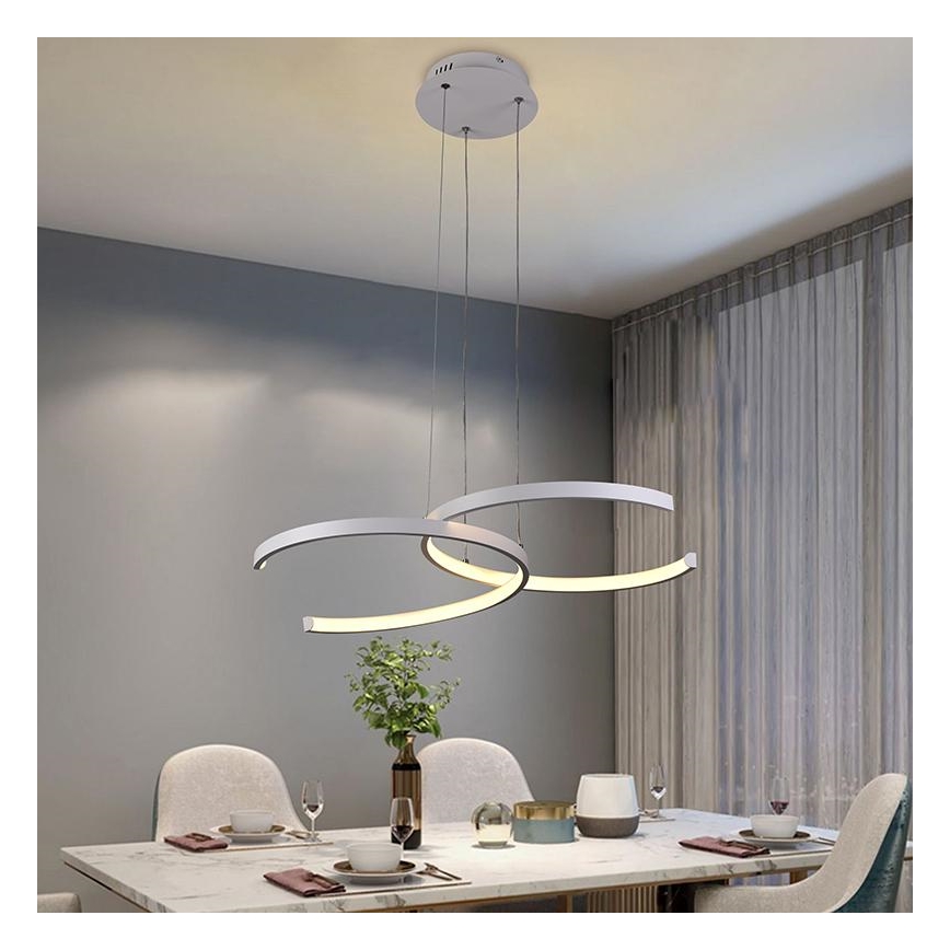 Candelabro suspenso LED com regulação LED/50W/230V 3000-6500K + controlo remoto