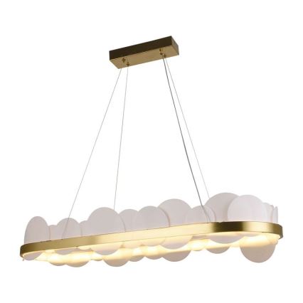 Candelabro suspenso LED com regulação LED/50W/230V 3000-6500K dourada + controlo remoto